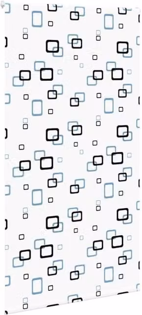 Berkfield Home White Shower Roller Blind, W: 120 cm, H: 240 cm