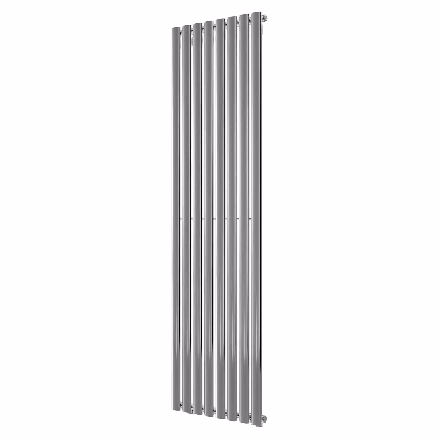 Agadon Solo Designer Oval Tube Radiator in Metallic Silver, H: 180 cm, W: 48 cm – 2