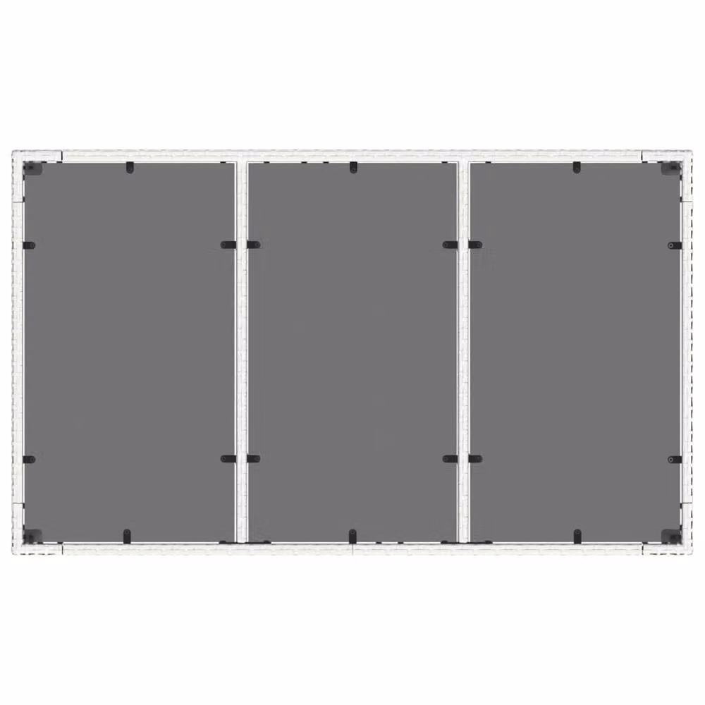 Berkfield Home Rectangular Garden Table with Glass Top in White, W/D/H: 150 x 90 x 75 cm – 3