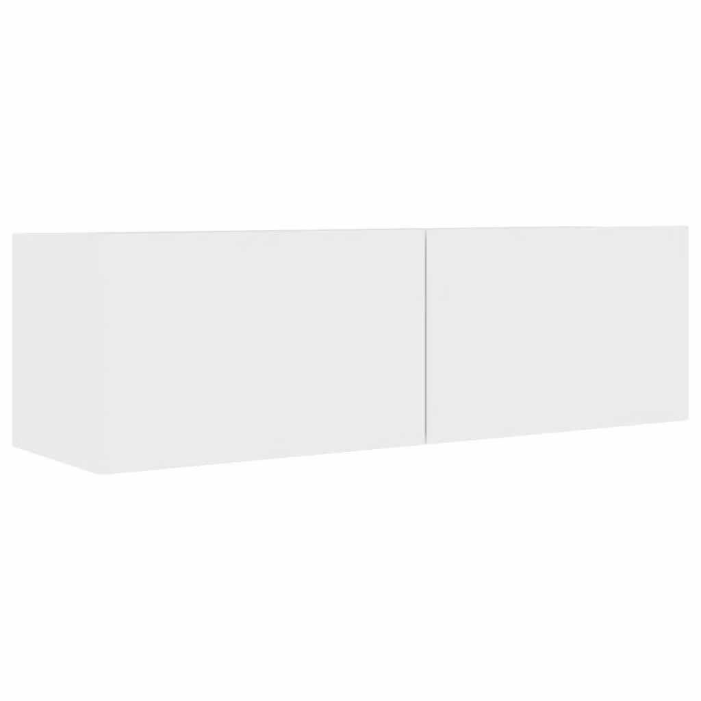 Berkfield Home White Minimalist TV Cabinet in Engineered Wood W/D/H: 100 x 30 x 30 cm – 2