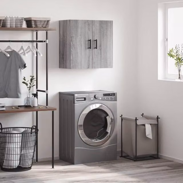Berkfield Home Wall Cabinet in Grey Sonoma, W/D/H: 60 x 31 x 60 cm – 1