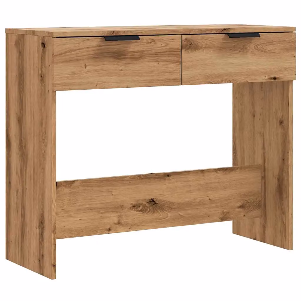 Berkfield Home Artisan Oak Console Table in Brown, W/D/H: 90 x 36 x 75 cm – 2