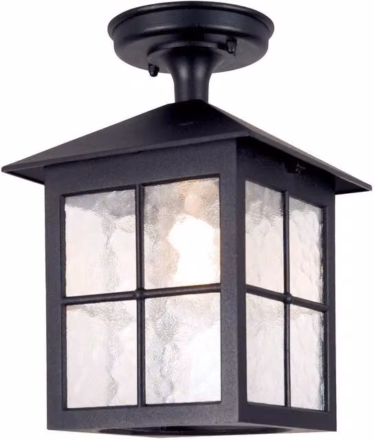 Netlighting Winchester Black Outdoor Ceiling Lantern IP43 with E27 Socket