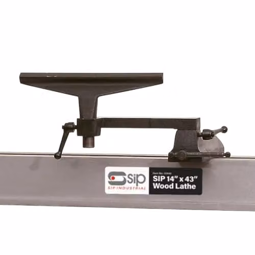 SIP 750W Variable Speed Benchtop Wood Lathe with Swivel Head, Grey, W/D/H: 35.56 x 40.64 x 109.22 cm – 2