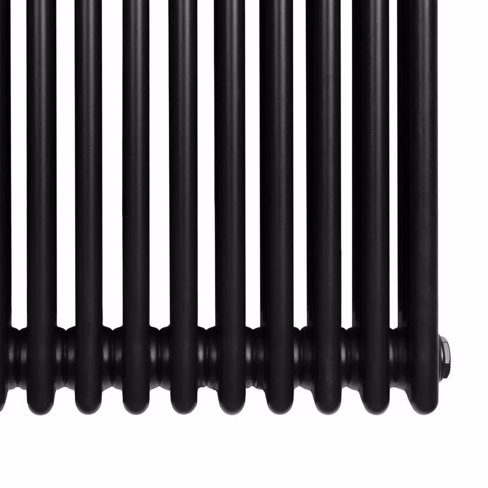 Monstershop Traditional 4 Column Steel Radiator, Black, W: 60.0 cm, H: 60.5 cm, D: 15.5 cm – 6