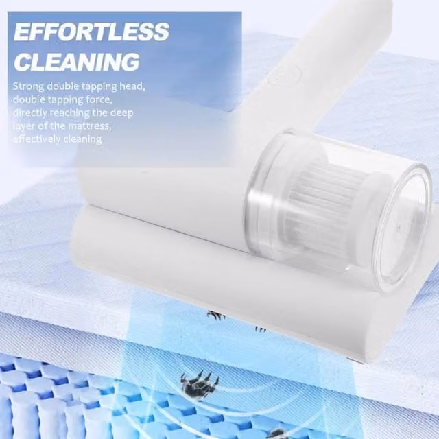 PAWNORA White Bed Mattress Vacuum Sofa with USB and Tapping Vibration