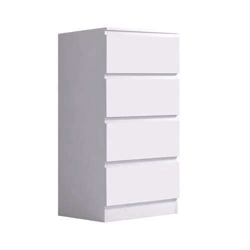 FWStyle Carlton 4 Drawer Chest of Drawers in Matt White – 1