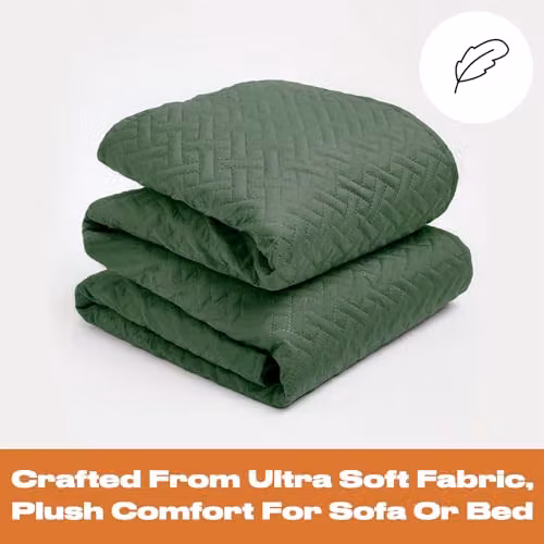 OHS Geometric Pinsonic Quilted Bed Throw in Green, W/D/H: 200 x 240 cm – 3