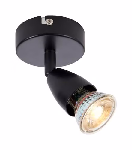 Saxby Lighting Amalfi Single Spotlight in Matt Black – 1