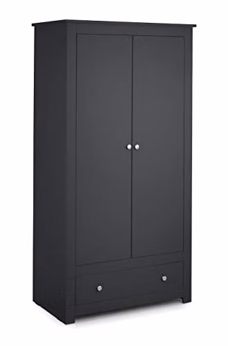 Julian Bowen Radley 2 Door Double Wardrobe with Integrated Drawer in Anthracite – 3