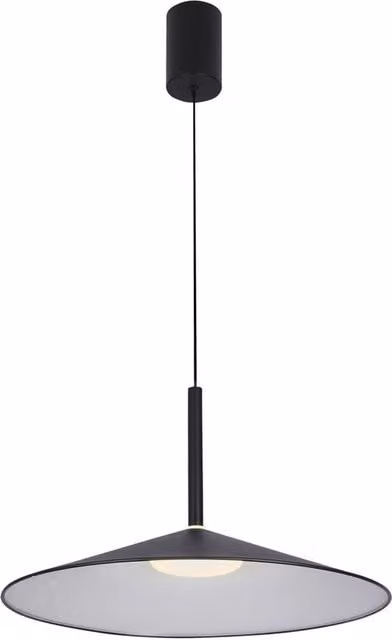 Netlighting Sardena Black Dome Pendant Ceiling Light with LED and CCT
