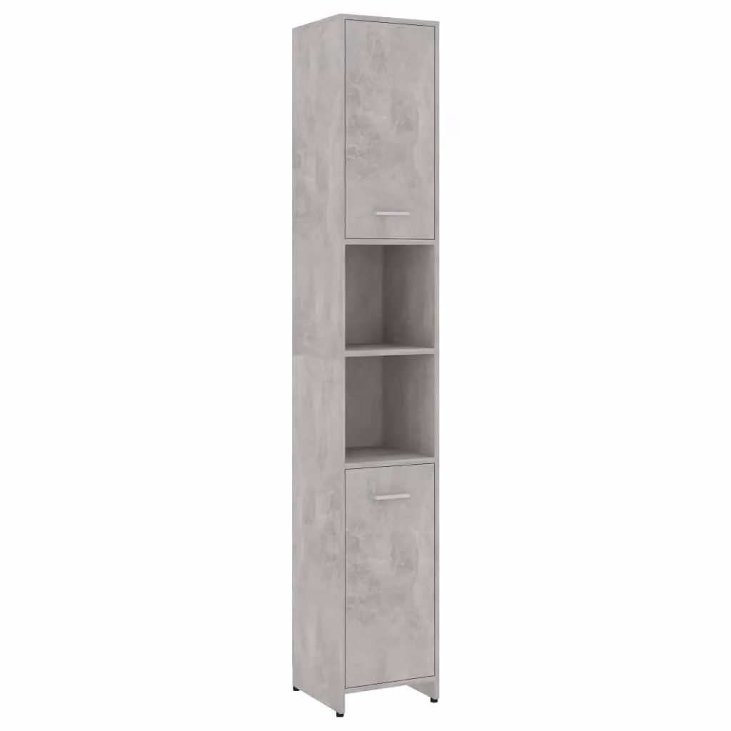 Berkfield Home Modern Bathroom Cabinet in Concrete Grey, W/D/H: 30 x 30 x 183.5 cm – 2