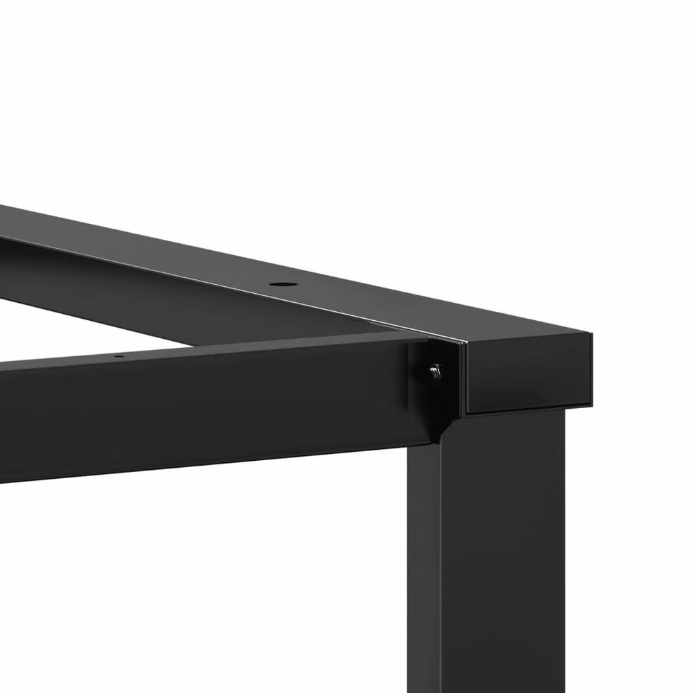 Berkfield Home O-Frame Dining Table Legs in Matt Black Steel W/D/H: 120 x 60 x 73 cm – 5