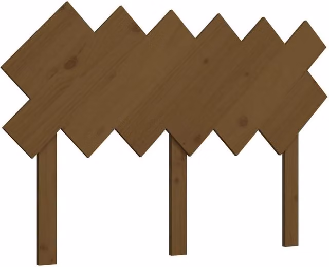 Berkfield Home Rustic Solid Pine Wood Bed Headboard in Brown, W: 122.5 cm, D: 3 cm, H: 80.5 cm – 1