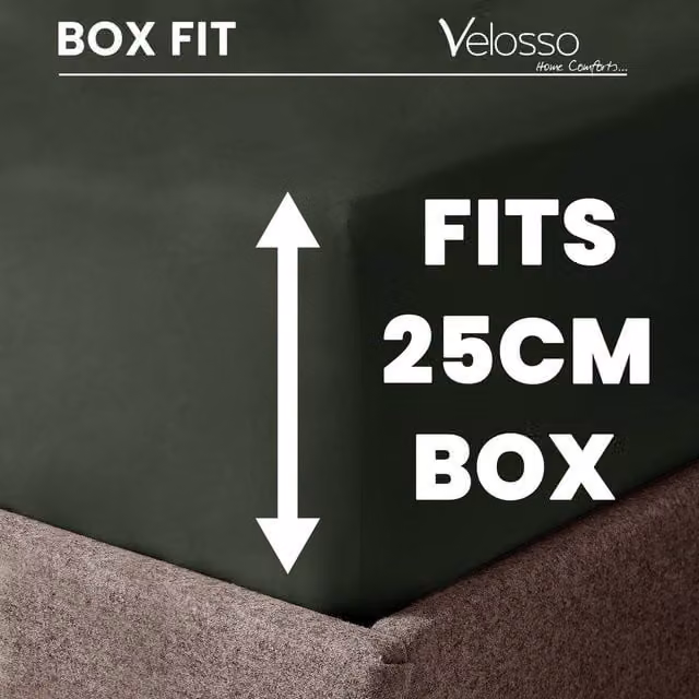 Velosso Microfibre Fitted Sheet in Olive Green, Super King, 200 x 200 cm