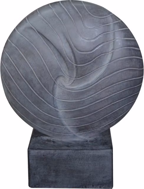 Vossmoon Vortex Abstract Modern Tabletop Garden Ornament, Grey