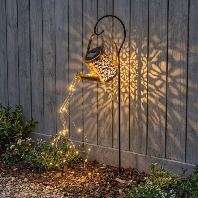 Garden Greatness Lunaria Solar Watering Can Stake Light in Multicolour