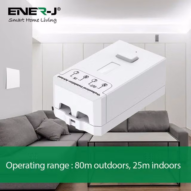 EnerJ Smart Dimmable RF 1A Receiver compatible with Eco Switches, White