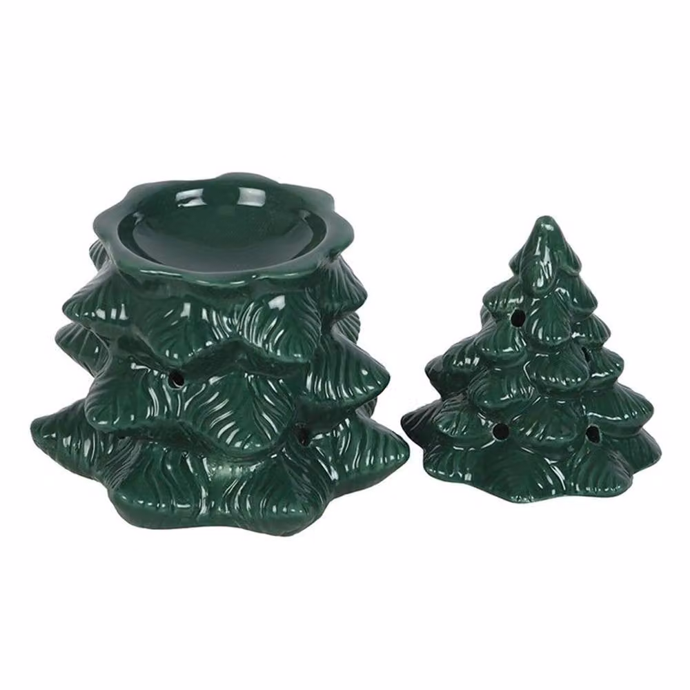 Uniqueful Green Fir Tree Ceramic Oil Burner and Wax Warmer for Tealights – 4