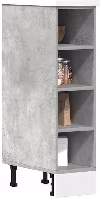 Berkfield Home Grey Industrial Matt Kitchen Base Unit with Internal Shelves, W/D/H: 44.0 x 20.0 x 81.5 cm – 1