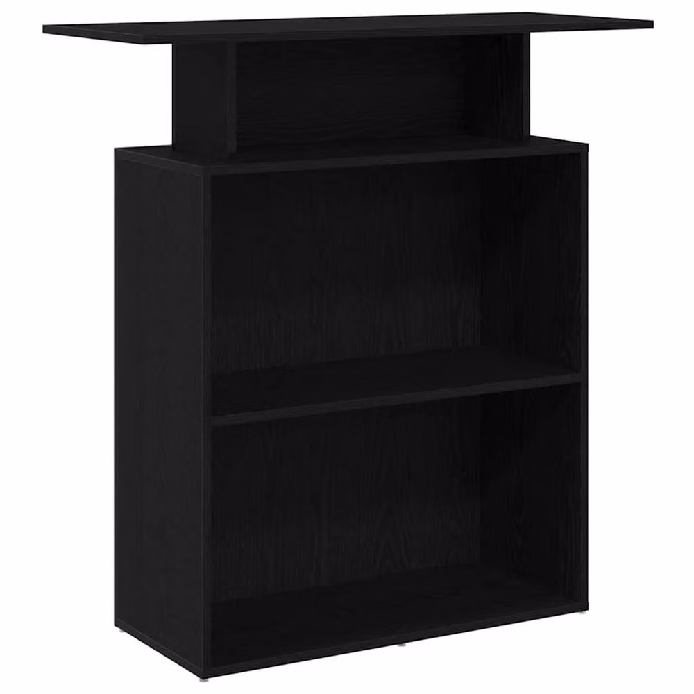 Berkfield Home Black Modern Reception Desk in Engineered Wood, W: 100 cm, D: 40 cm, H: 104 cm – 3