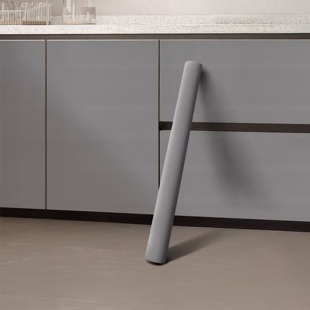 Livingandhome Plain Grey Self-Adhesive Vinyl Wallpaper Roll, Moisture-Resistant and Waterproof