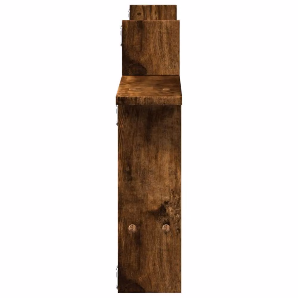 Berkfield Home Durable Wall Mounted Shelves, 2 Pack, Smoked Oak Brown, W/D/H: 50 x 12 x 50 cm – 3
