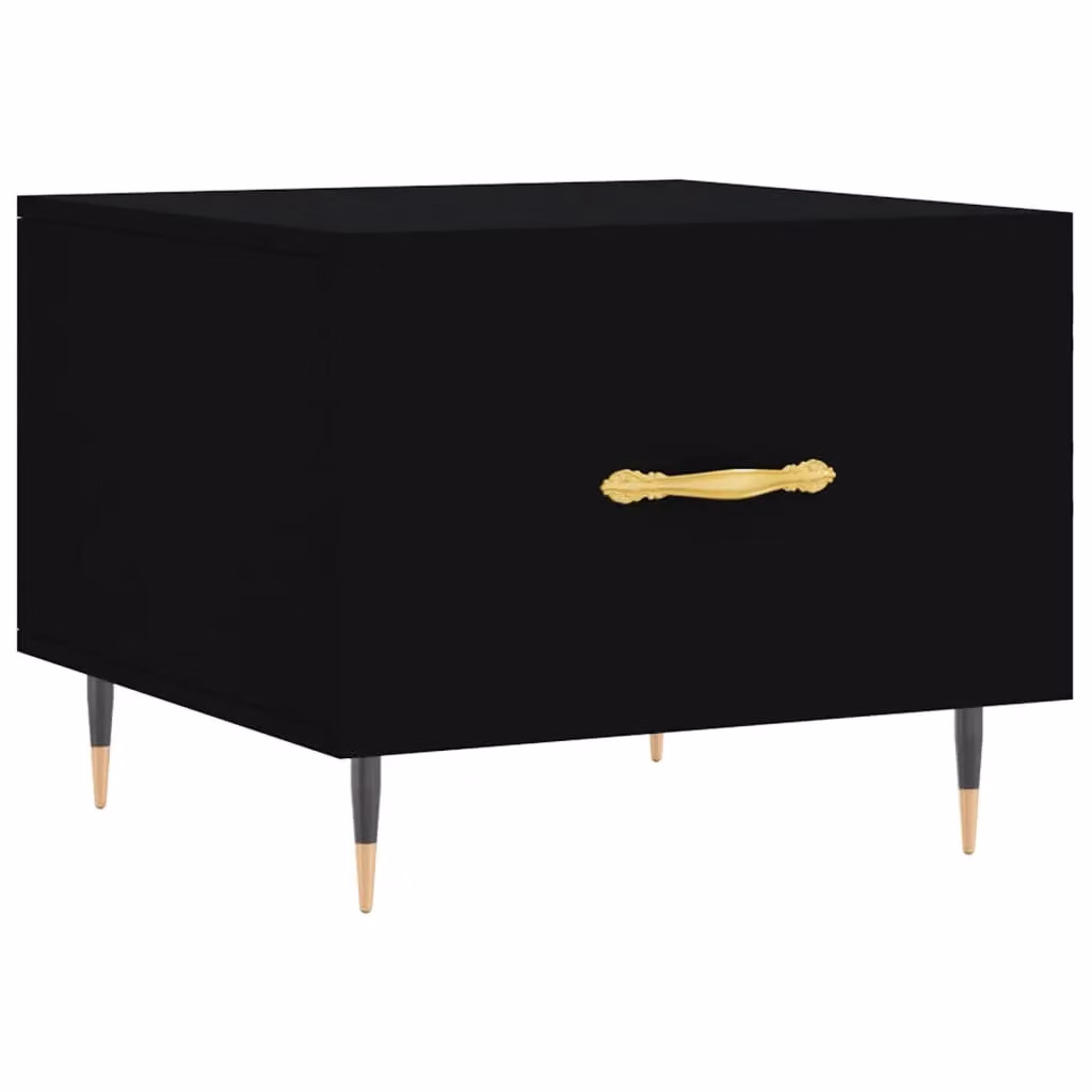 Berkfield Home Modern Square Coffee Table in Black, W/D/H: 50 x 50 x 40 cm – 2