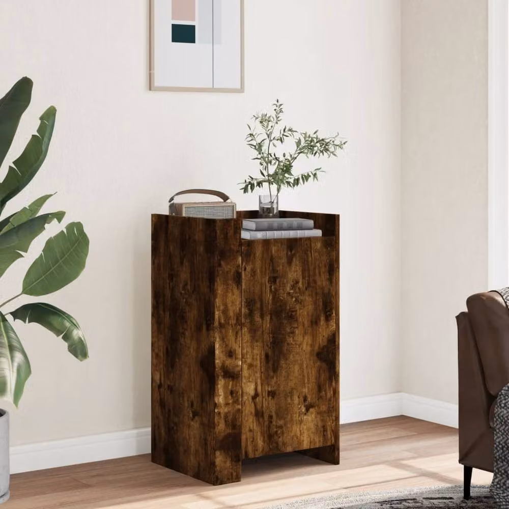 Berkfield Home Smoked Oak Sideboard in Brown, W/D/H: 45 x 35 x 75 cm – 2
