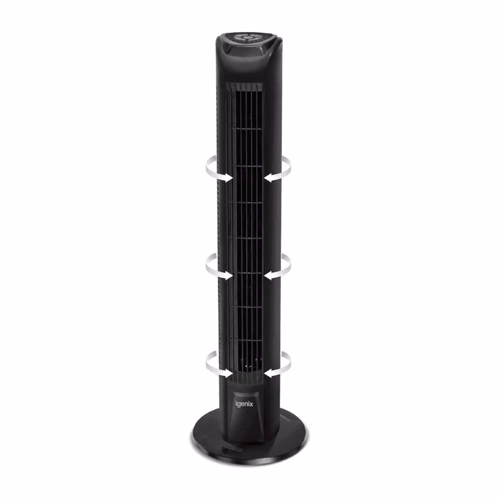 Igenix Black Tower Fan with Timer and Oscillation – 2