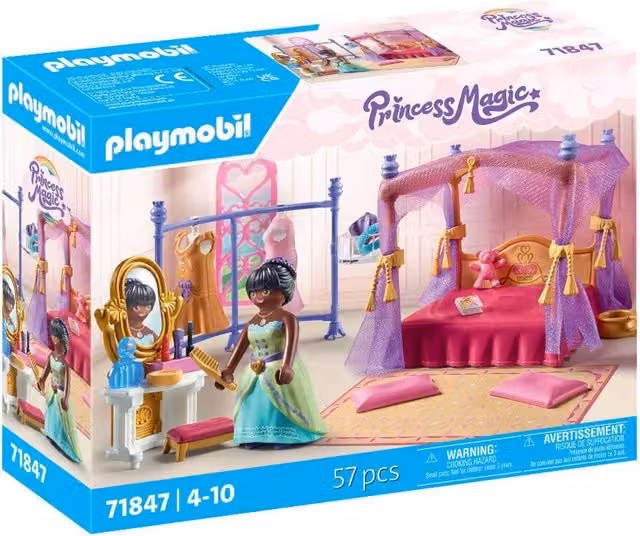 Playmobil Dollhouse Bedroom with Dressing Room in Pink