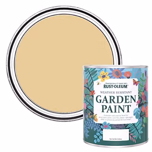 Rust-Oleum Sandstorm Yellow Mould Resistant Garden Paint in Matt Finish, 750ml