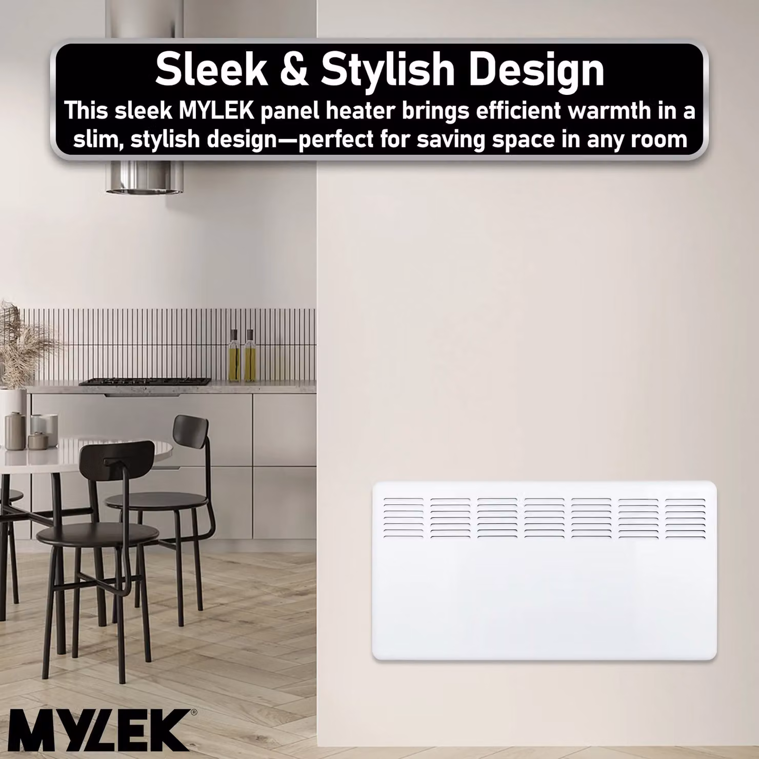 MYLEK Smart App Wifi Electric Panel Heater, 2kW Convector, White – 4
