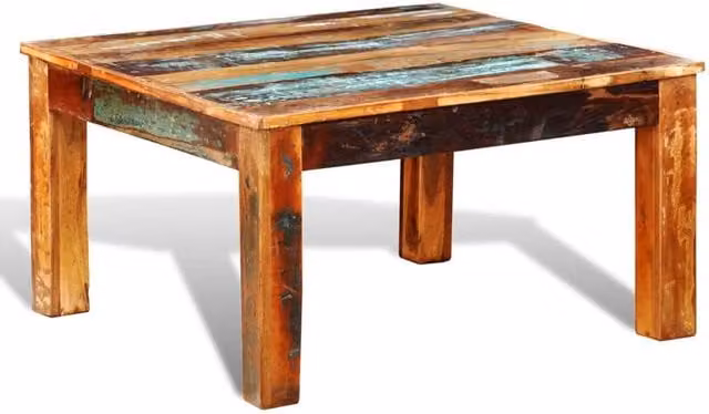 Berkfield Home Square Reclaimed Wood Coffee Table in Multicolour – 1