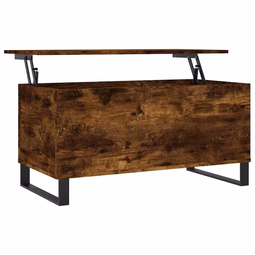 Berkfield Home Modern Coffee Table in Smoked Oak Brown, W/D/H: 90 x 44.5 x 45 cm – 2