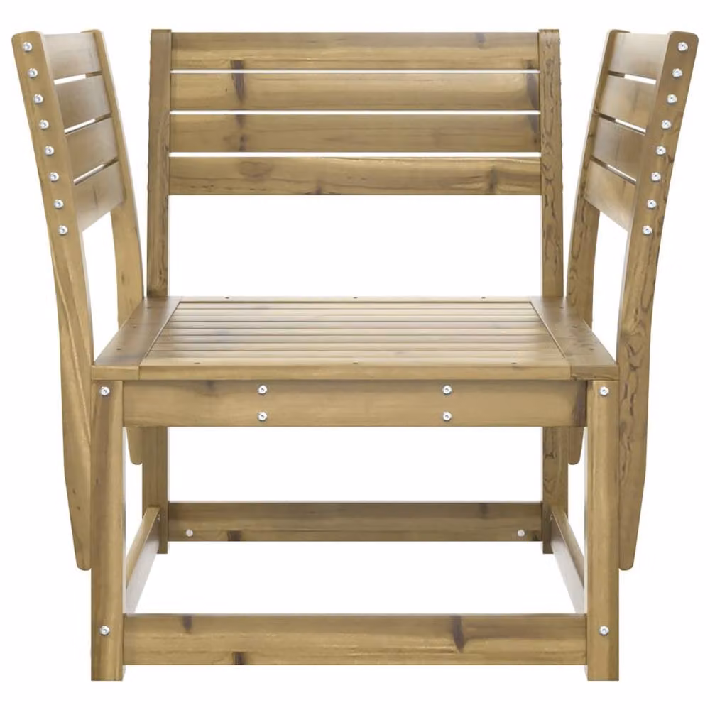 Berkfield Home Rustic Brown Impregnated Pine Wood Garden Chair – 3