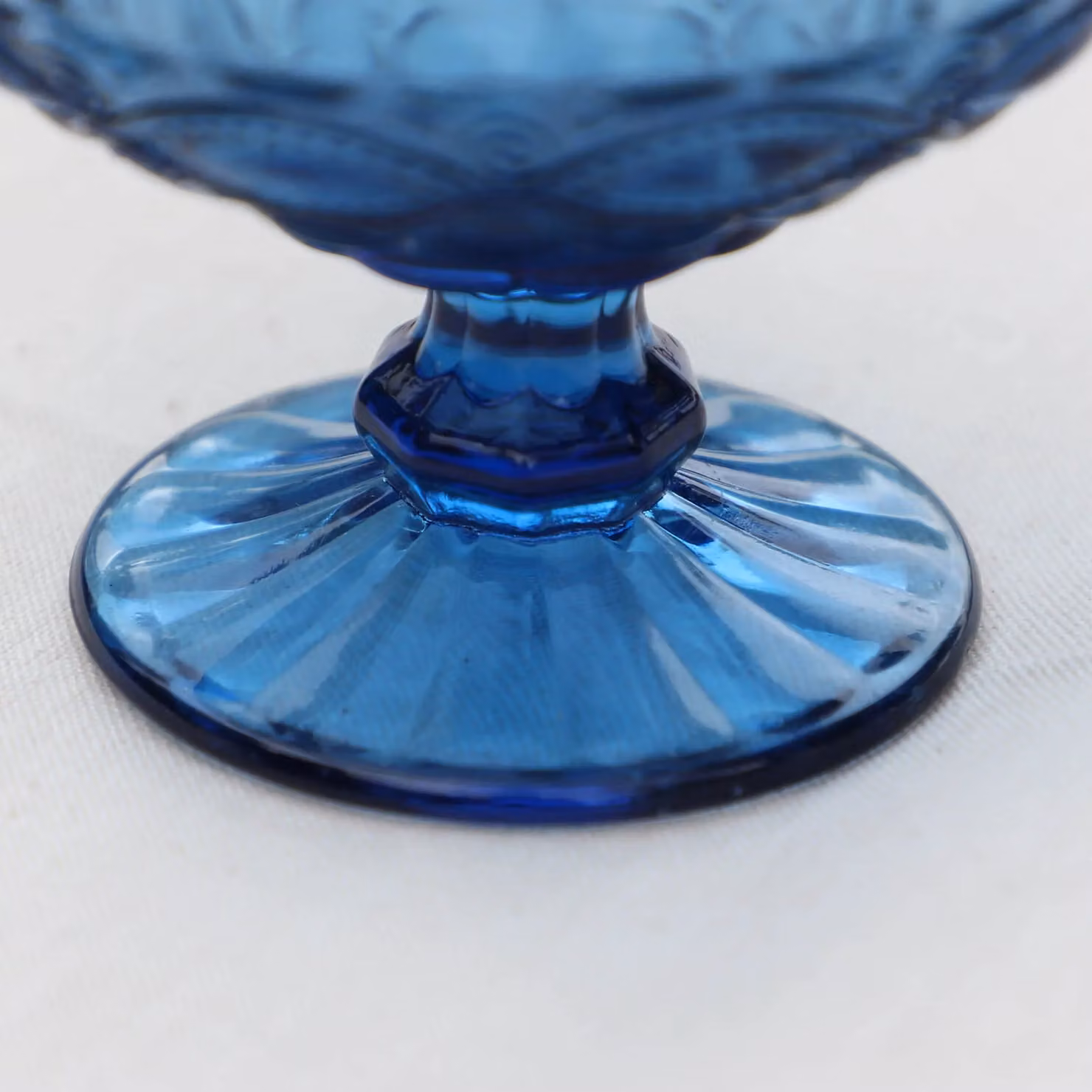 Dibor Set of 6 Vintage Blue Glass Trifle Dessert Bowls, H10 x W12 cm – 6