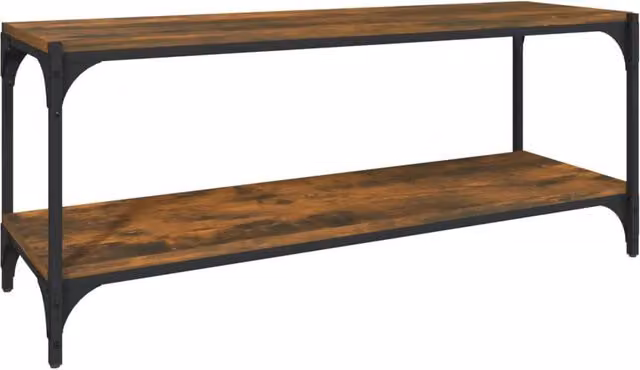 Berkfield Home Smoked Oak TV Cabinet in Brown, W/D/H: 100 x 33 x 41 cm