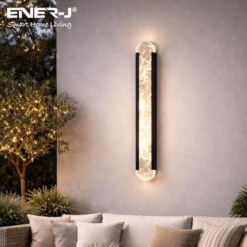 ENER-J Modern LED Cylinder Wall Light with Remote CCT Dimming, IP65 Waterproof, White – 4