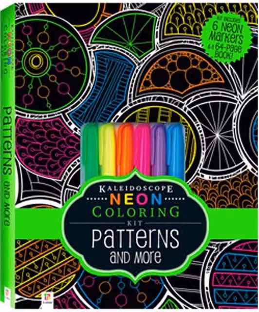 Hinkler Neon Kaleidoscope Colouring Kit, Multicolour