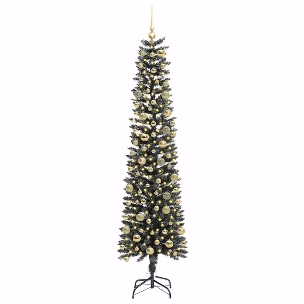 Berkfield Home Artificial Christmas Tree with 300 LEDs, Green, W/D/H: 58 x 58 x 210 cm – 2