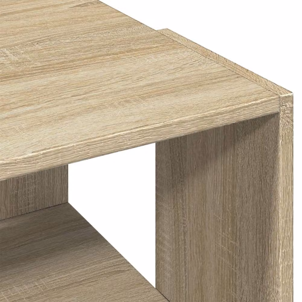 Berkfield Home Sonoma Oak Decorative Coffee Table in Light Tan, W/D/H: 89.5 x 48 x 30 cm – 4