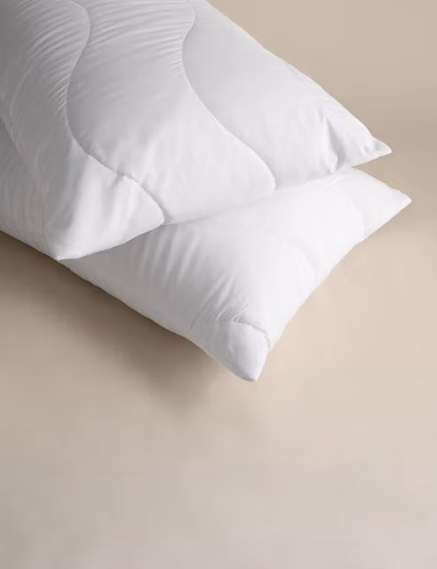 M&S 2 Pack Smart Wash & Dry Anti Allergy Pillow Protectors, White