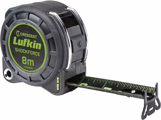 Crescent Shockforce Night Eye Tape Measure in Black and Multicolour