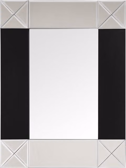 Orsina Boulevard Small Rectangular Wall Mirror with Black Bevelled Frame – 1