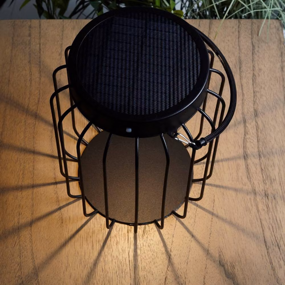 Netlighting Tropic Integrated LED Solar Table Lamp in Matt Black with Clear Glass, IP44 Rated – 3