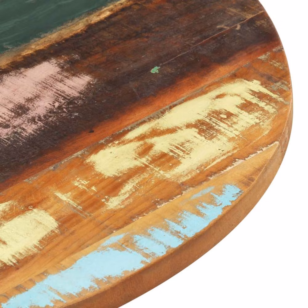 Berkfield Home Round Solid Reclaimed Wood Table Top, Multicolour, Diameter: 50 cm – 4
