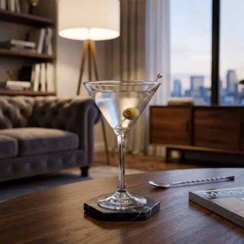 Rink Drink Martini Cocktail Glasses, Transparent, 175ml, Set of 6 – 2