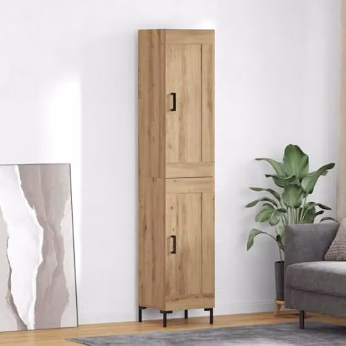 vidaXL Modern Highboard in Brown, W/D/H: 34.5 x 34 x 180 cm – 2