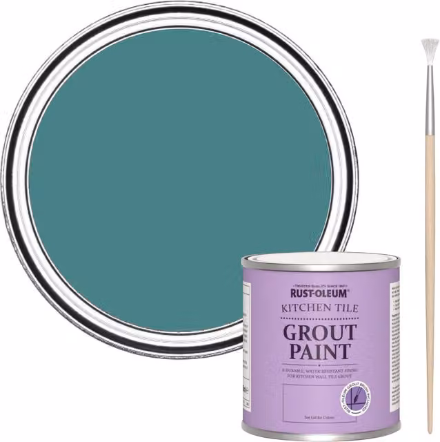 Rust-Oleum Kitchen Grout Paint in Green Petrol, 250 ml